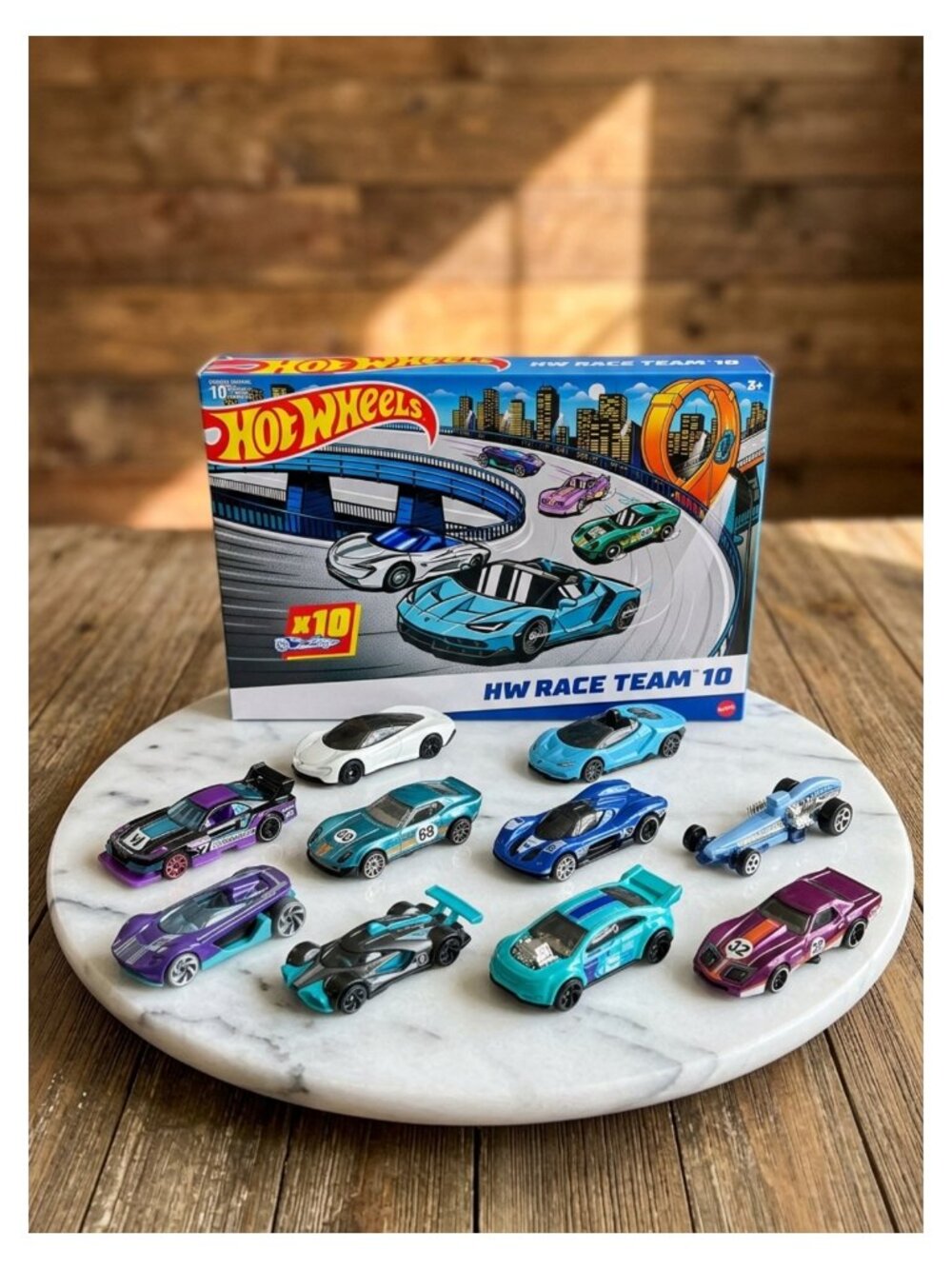 Hot Wheels 10-Pack Toy Race Cars 1:64 Scale Metal Vehicles